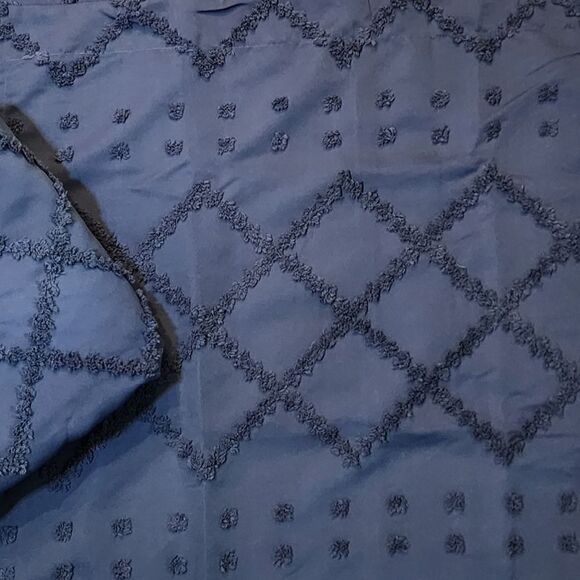 Blue Duvet Cover Set Full/Queen Size Boho Shabby Chic Bedding Set - Picture 3 of 9